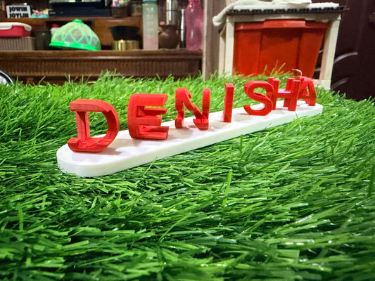 Personalised Dual Name Text Illusion Gift | 3D Printed Couple Name Stand | Custom Name Illusion Decor | Anniversary & Wedding Gift