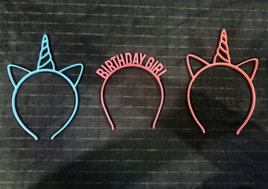 Customisable 3D Printed Hairbands for Girls | Birthday, Unicorn & Princess Hair Accessories | Personalised Hairband in Any Colour