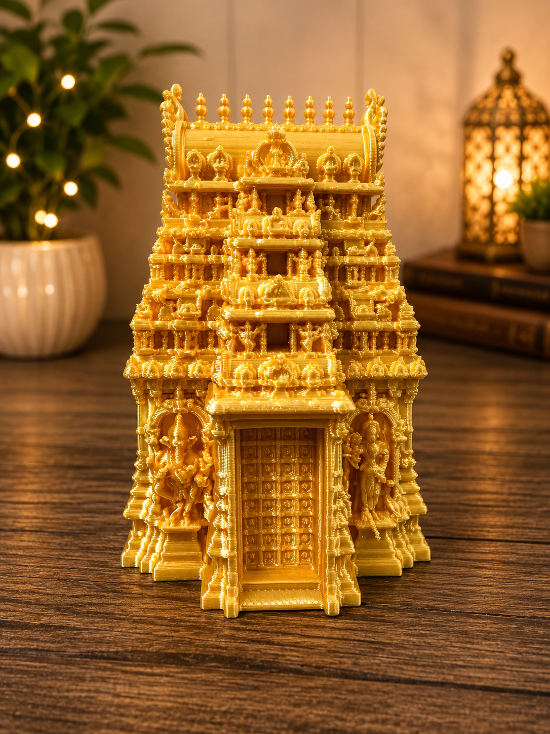 Gopuram Kunkum Chimil | Temple Design | Traditional South India | Decor 7.5CM Tall