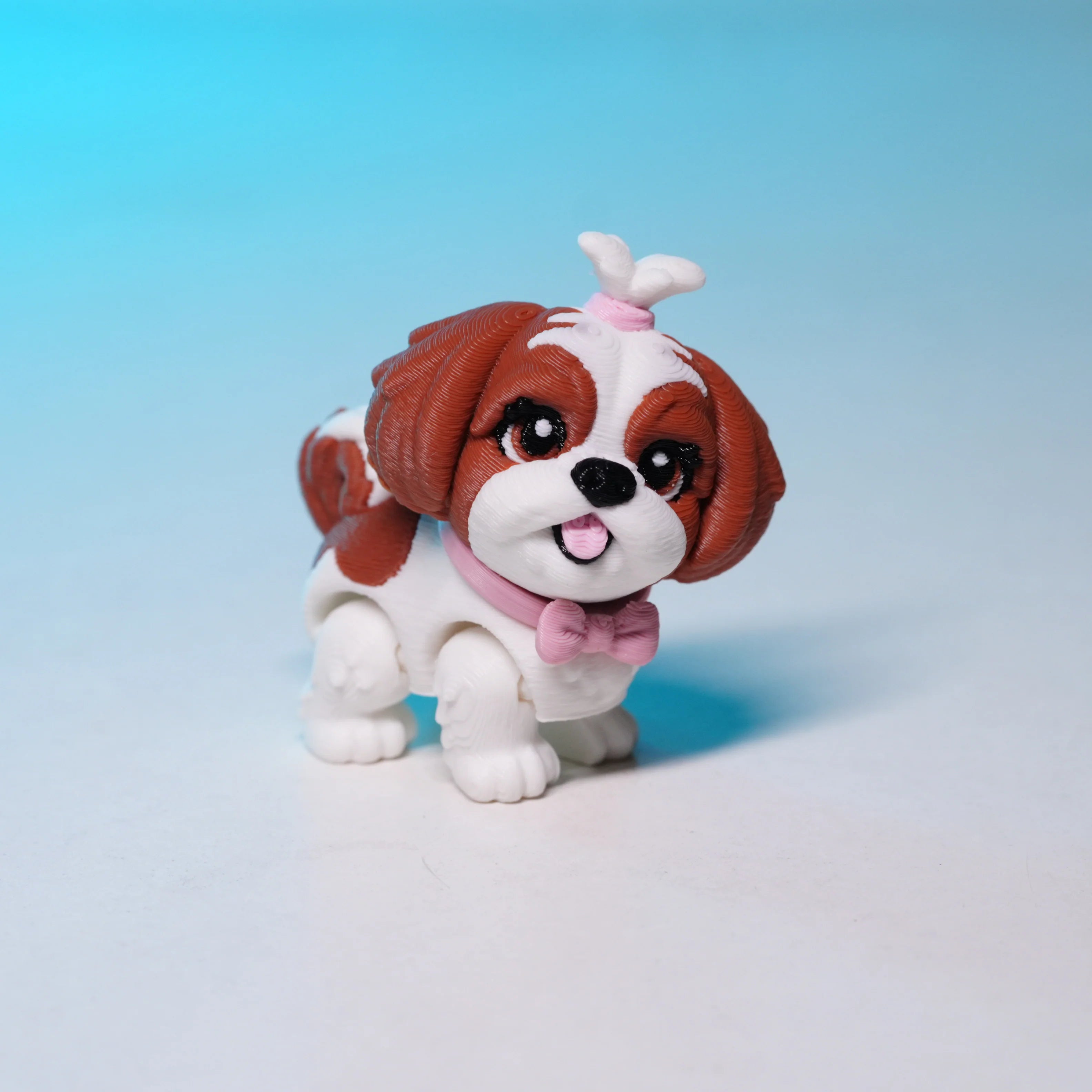 Cute 3D Printed Puppy Dog Keychain – Kawaii Multicolor Dog Charm | Premium PLA | Backpack & Key Accessory