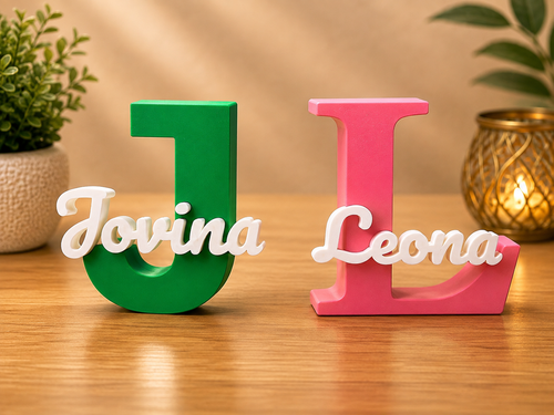 Custom Name Initial Wall Decor | Room Decor | Table Decor | 3D Printed Personalised Gift