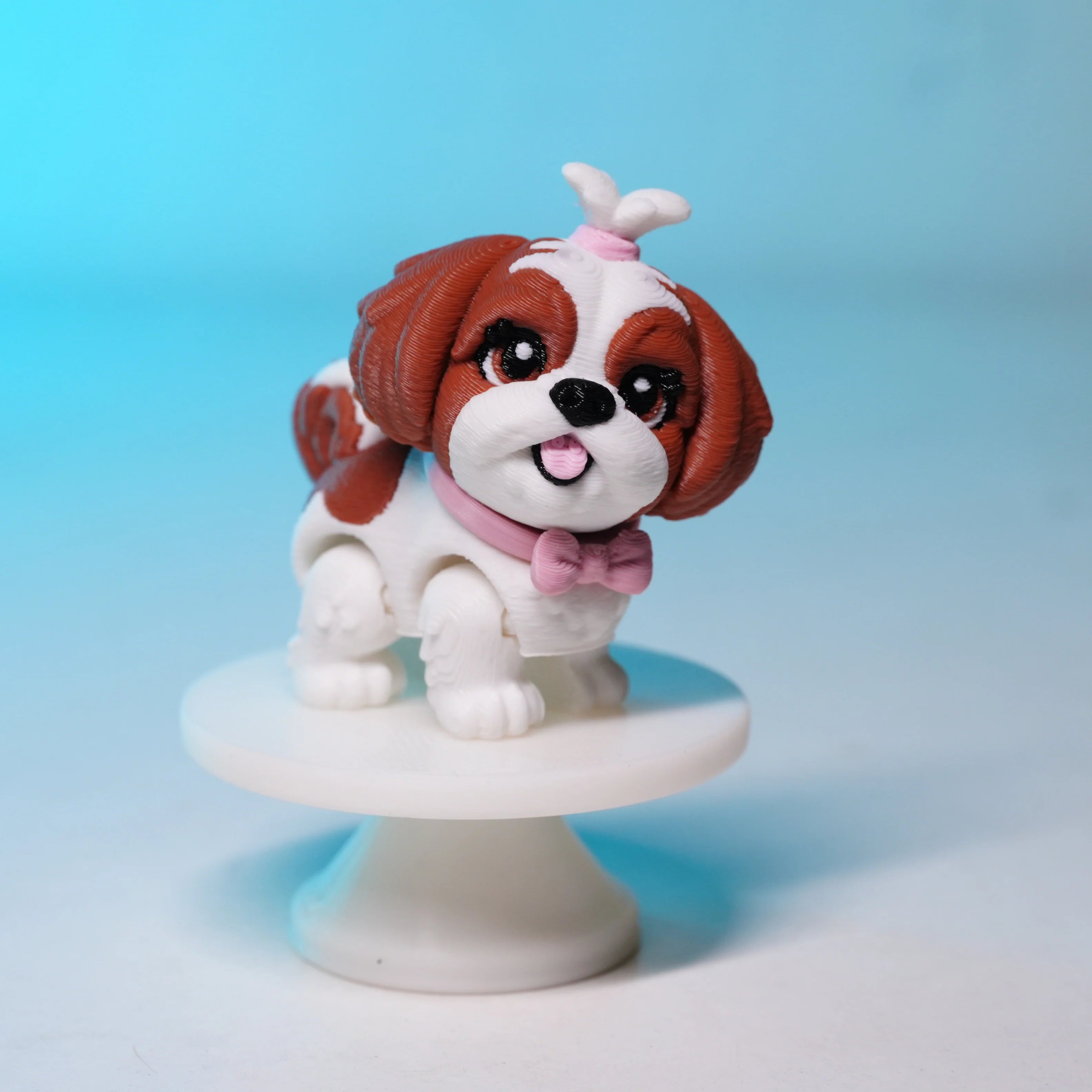 Cute 3D Printed Puppy Dog Keychain – Kawaii Multicolor Dog Charm | Premium PLA | Backpack & Key Accessory
