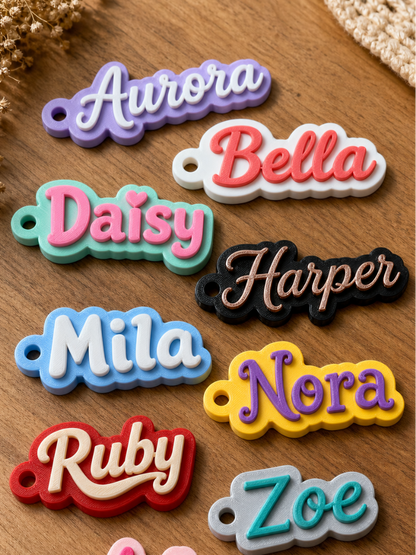 Customised Name Keychains & Tags | Personalised 3D Printed Name Keychain | Custom Gift