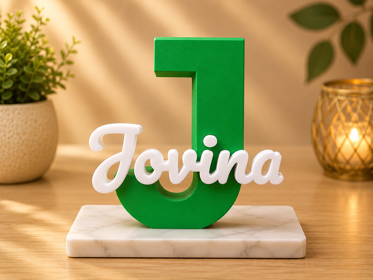 Custom Name Initial Wall Decor | Room Decor | Table Decor | 3D Printed Personalised Gift