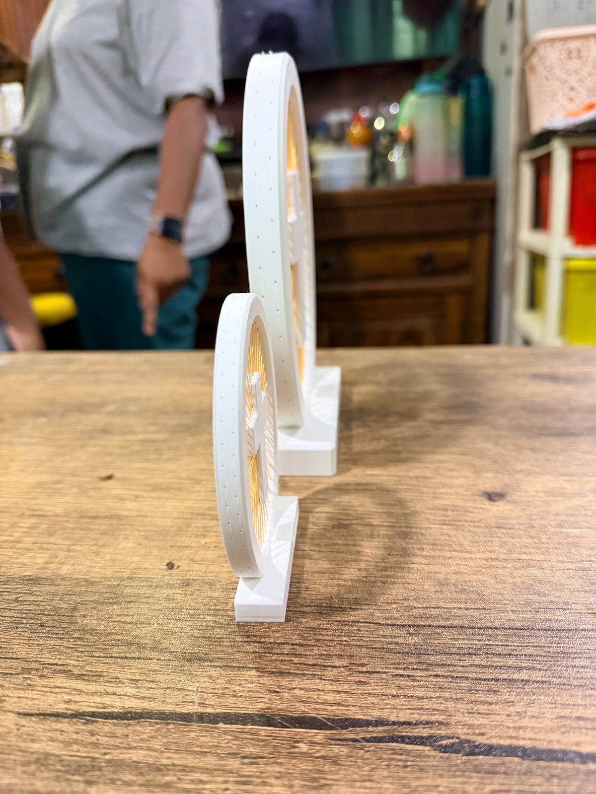 Floating Cross | 3D Printed | Jesus Cross Floating through Gold Strings