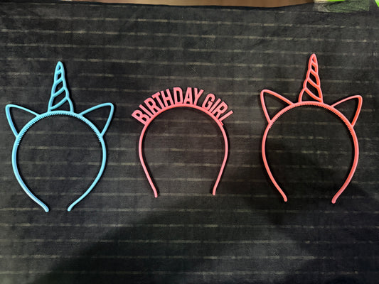 Customisable 3D Printed Hairbands for Girls | Birthday, Unicorn & Princess Hair Accessories | Personalised Hairband in Any Colour