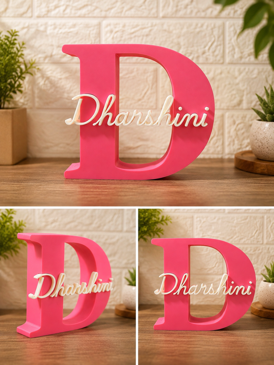 Custom Name Initial Wall Decor | Room Decor | Table Decor | 3D Printed Personalised Gift