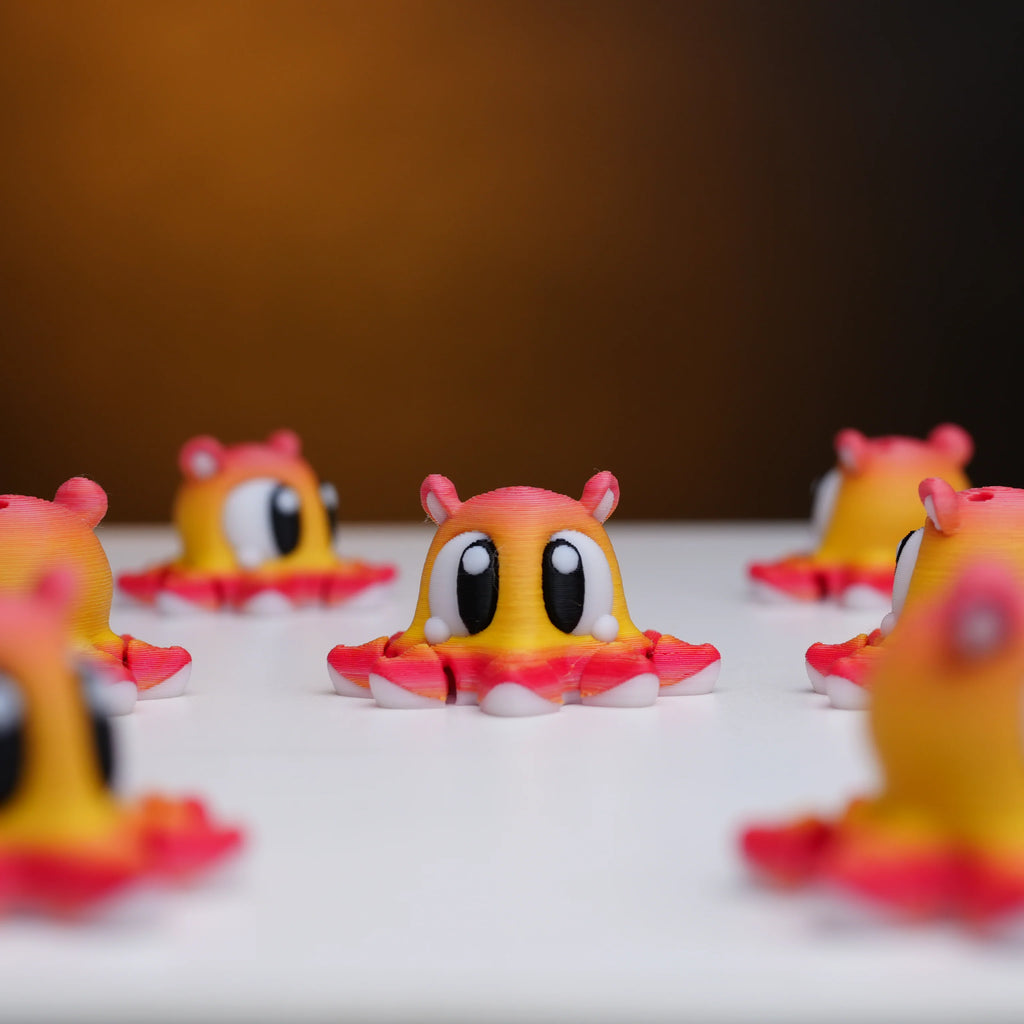 Cute 3D Printed Kawaii Octopus Keychain – Articulated Flexi Mini Keychain | Multicolor PLA | Pocket Charm