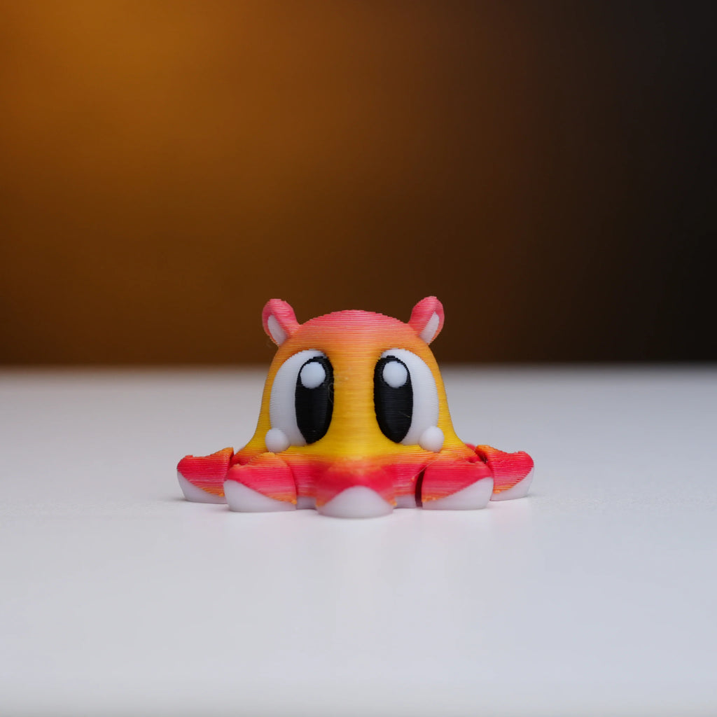 Cute 3D Printed Kawaii Octopus Keychain – Articulated Flexi Mini Keychain | Multicolor PLA | Pocket Charm